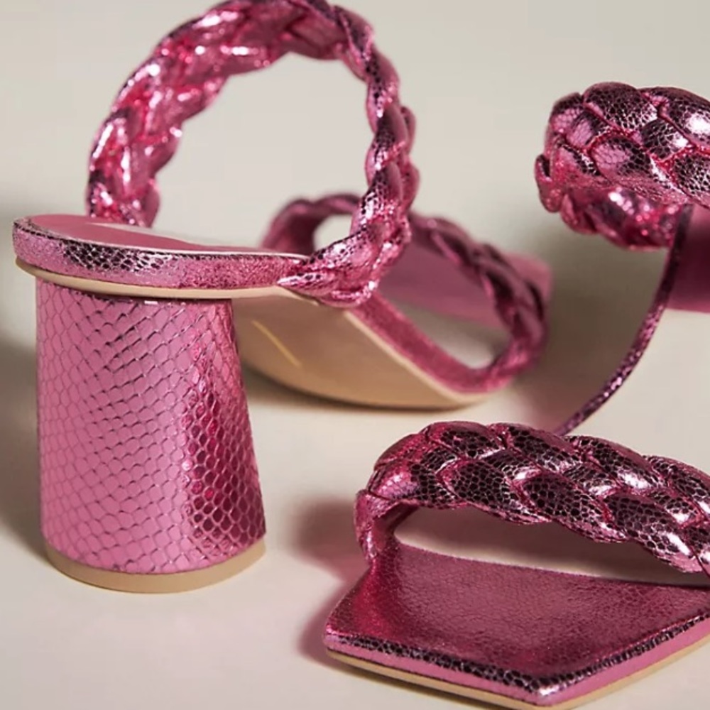 NWT Anthropologie Dolce Vita Paily‎ Heels in Rose Size 7 Pink - Picture 3 of 9